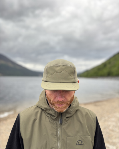 Mountain Range 5 Panel Fleece - Moss Green