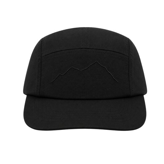 Mountain Range 5 Panel Canvas - Black