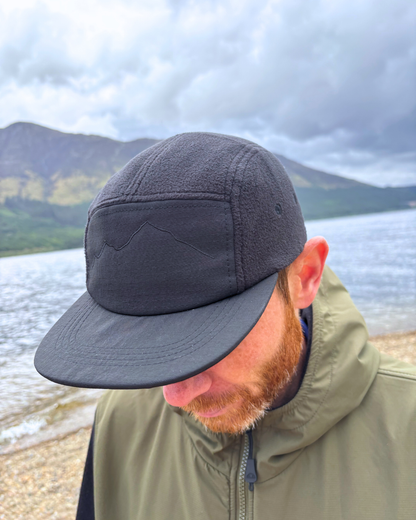 Mountain Range 5 Panel Canvas - Black