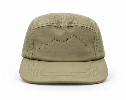 Mountain Range 5 Panel Fleece - Moss Green
