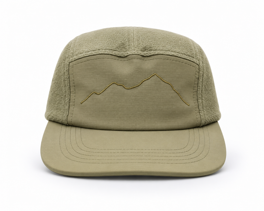 Mountain Range 5 Panel Fleece - Moss Green