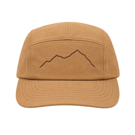 Mountain Range 5 Panel Canvas - Tan